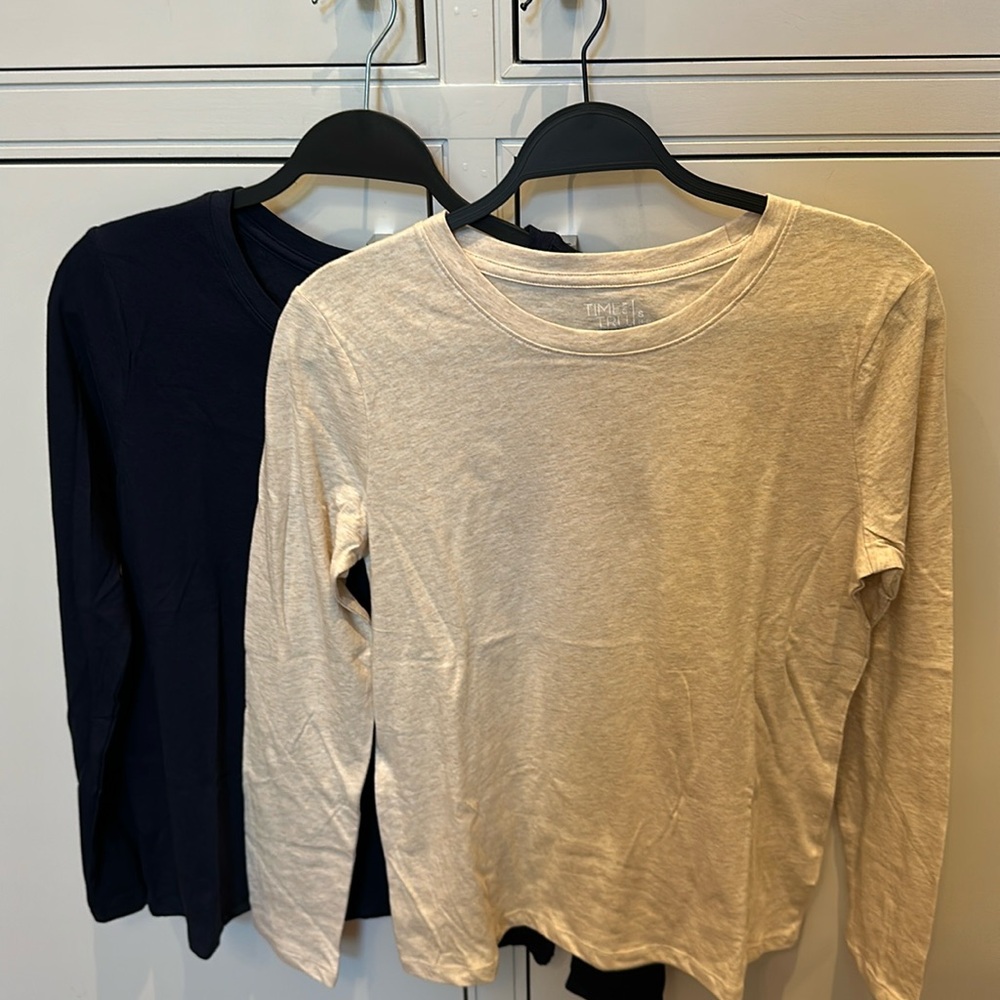 Long sleeve T-shirts, set of two size S,NWOT